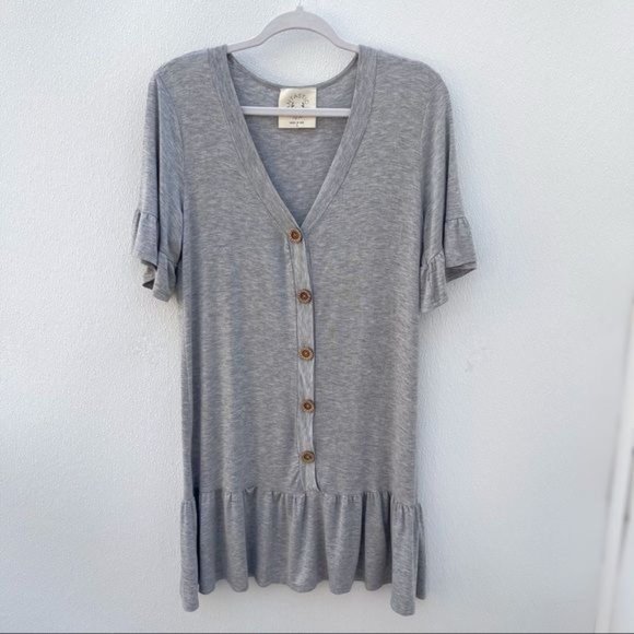 Fantastic Fawn Dresses & Skirts - *50% OFF! Fantastic Fawn Anthropologie tunic top dress grey button